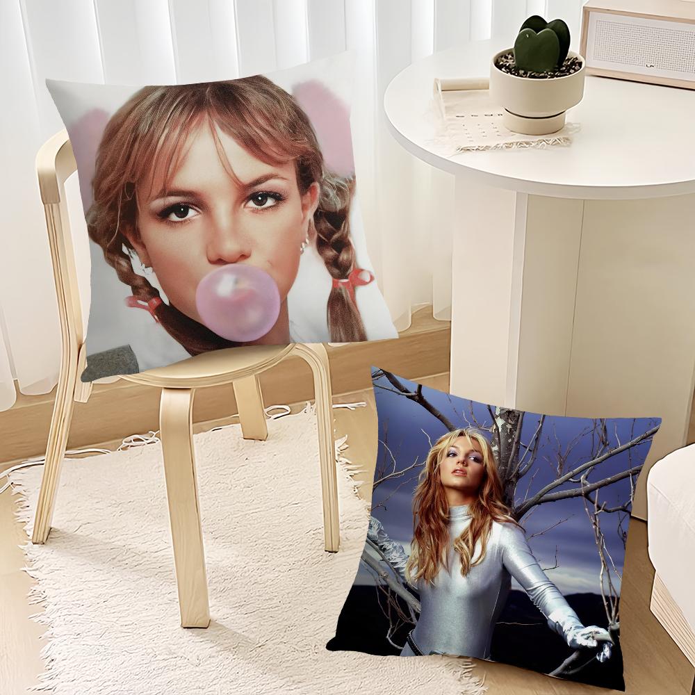 Singer B-Britneys S-Spears cushion cover Living Room Accent Couch Back Support Square Lounge Restful Nap Companion Pillow Case