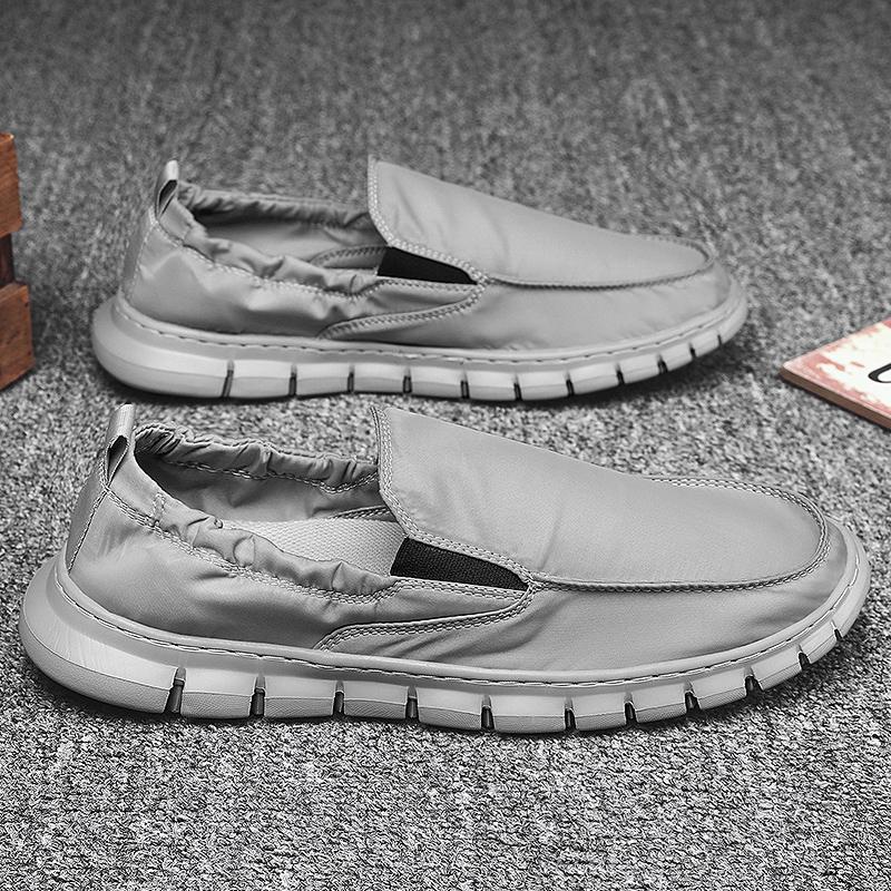 Summer Plus Size Men's Canvas Shoes Breathable Casual Shoes Outdoor Non-Slip Sneakers Comfortable Driving Shoes Men's Loafers