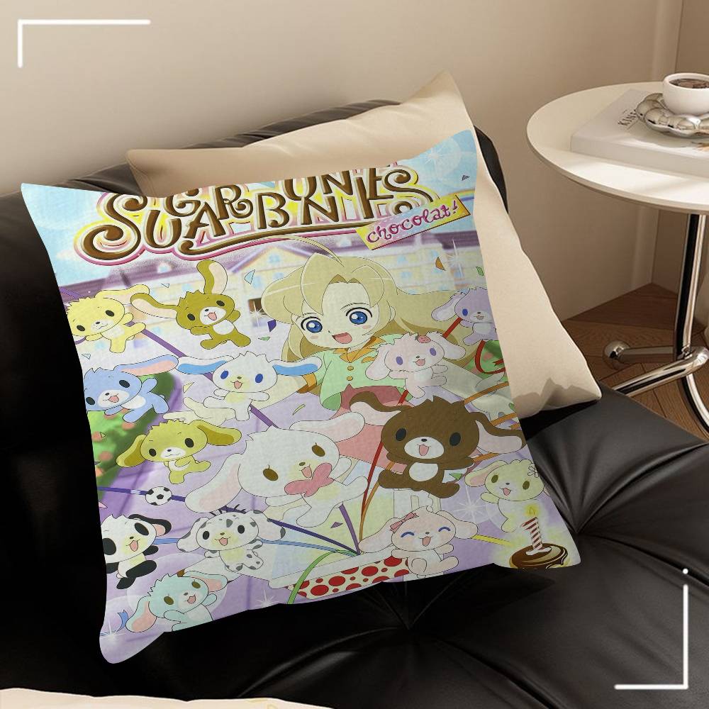 Sugarbunnies Anime Kawaii Movie Cushion Cover 30x50 Polyester Sofa Cushions Decorative Throw Pillows Home Decoration Pillowcover