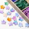 10Pcs/lot 20x20mm Gradient Color Maple Leaf Glass Bead Jewellery Making Beads for Bracelets Necklace DIY Craft Supplies