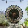 10 Inch Peacock Wind Spinner Outdoor Garden Decor with 360 Hanging Hook Vibrant Metal Peacock Feather Design for Balcony Yard Patio