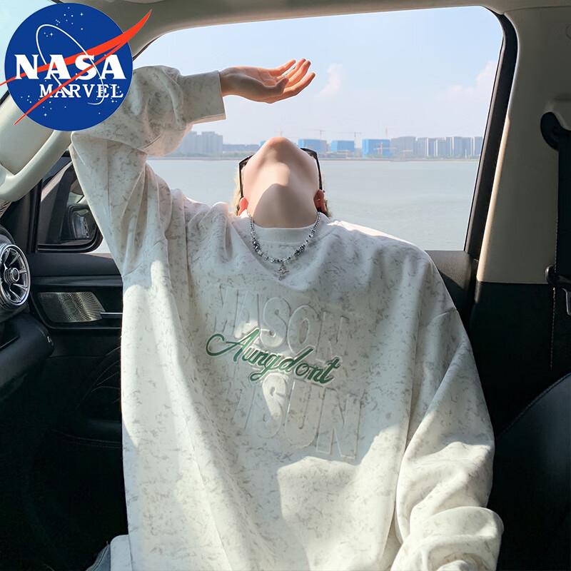 NASA MARVEL Men's Long-Sleeve Crew Neck Sweatshirt