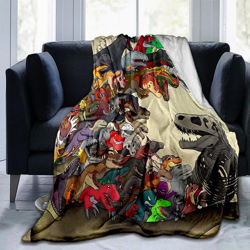 1pc Various Dinosaur Blanket Cartoon Throw for Room Decor, Gift Idea, Living Room .K098