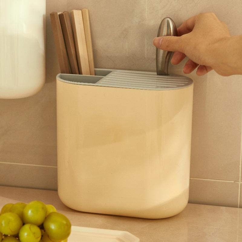 Kuchyňský úložný stojan na hůlky Úsporný držák na nádobí Kuchyňská krabička na odkapávání hůlek Stojan na uložení kuchyňských nožů