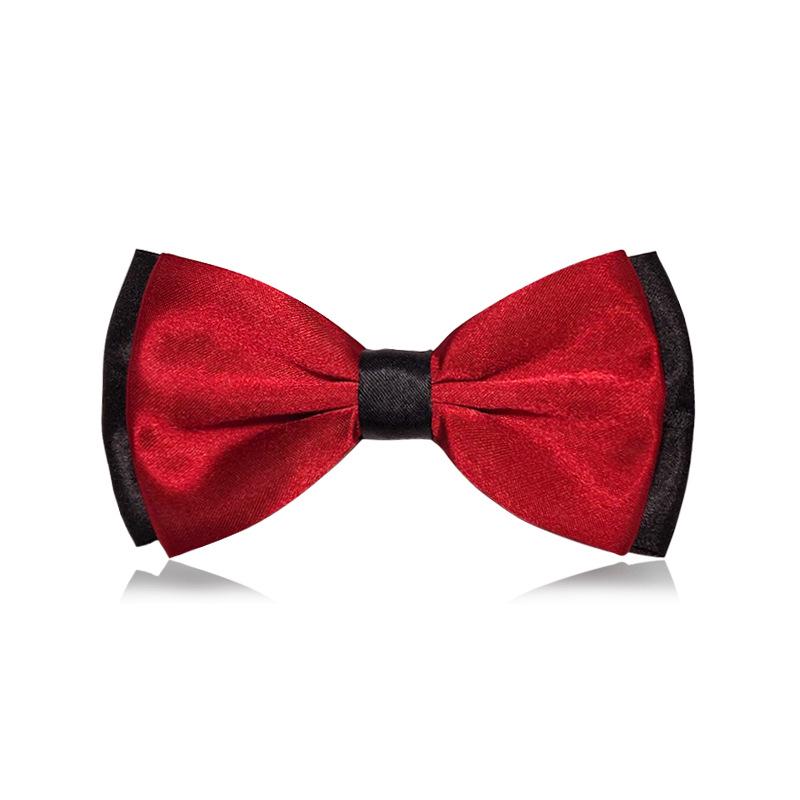 Double Layer Two-Color Bow Tie for Men and Women - Formal Professional Style