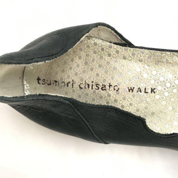 TSUMORI CHISATO Japan low heel pumps 22 black dot pattern(USED)