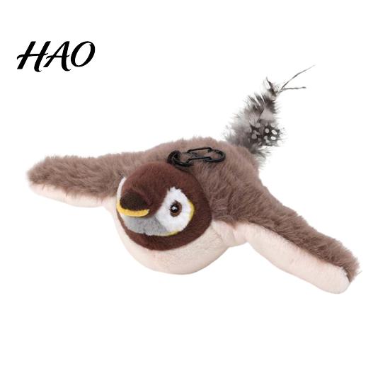 Cat Stimulation Toy Flapping Birds Interactive Chirping Chasing Electric Pouncing Plush Wings for Cats And Dogs Hunting Instinct