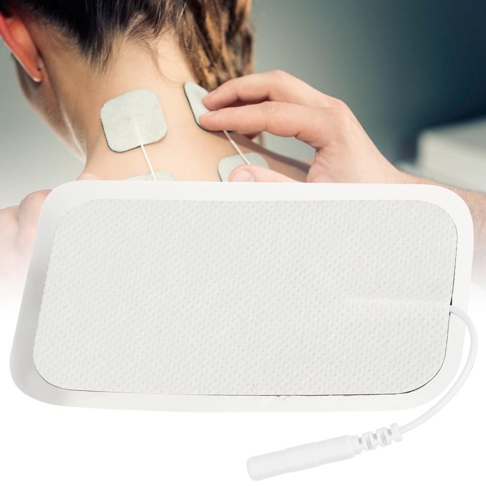 20Pcs 5x9cm Rectus Abdominis Muscle 2.0 Holes Electrode Slice Non Woven Fabrics Silicone Contact Pin Physical Therapy