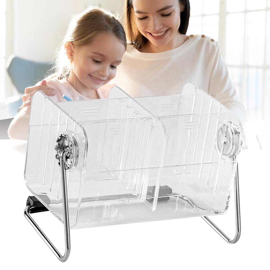 Rotating Clear Acrylic Desk Organizer for Office Supplies Desk Accessories Pen Holder Box Desktop