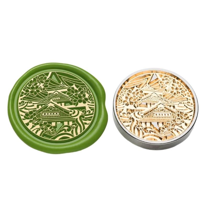 5Pcs Butterfly Rose Embossed Seal Stamp Replaceable Seal Stamp Head for Letter Envelope Christmas Card Party Invitations