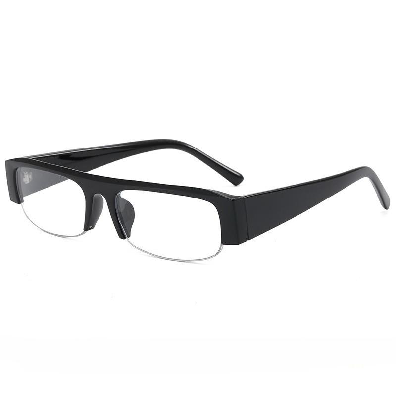 

New Small Rectangle Women Sunglasses Vintage Clear Lens Men Half Frame Eyewear Shades UV400 Other чорний