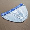 Summer Ice Silk Briefs Letter Print High Slit Design Men Panties Smooth Comfortable Breathable Underwear Daily Wear