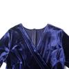 African Women's Deep V Velvet Long Sleeve Swing Dress with Belt - Autumn/Winter Fashion 2022