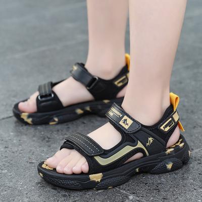 Boys Sandals Summer Middle and Big Boys Soft Bottom Small Boys Beach Shoes Children Tide Boys Sandals