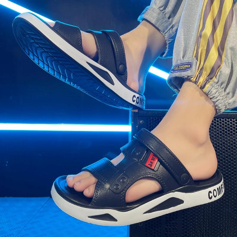 Men's Slippers Summer New Sandals EVA Light Adult Thick-soled Beach Shoes Non-slip Open-toe Sandals for Outdoor