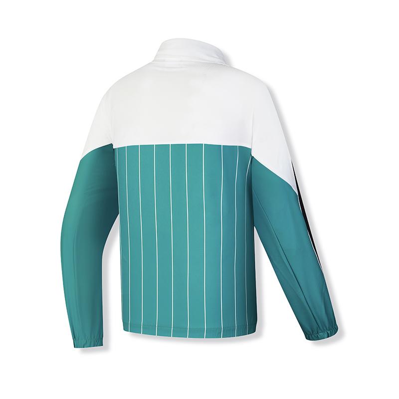 FILA Reppy Nostalgia Sport Striped Color Block Fashion Youth Vitality Retro Sports Stand Collar Jacket Men Jacket A11M433706FZA