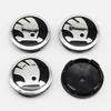 4pcs 56/60mm Car Wheel Center Hub Caps Protector Decorations For Skoda Octavia Rapid Kodiaq Karoq Superb Fabia Kamiq VisionS