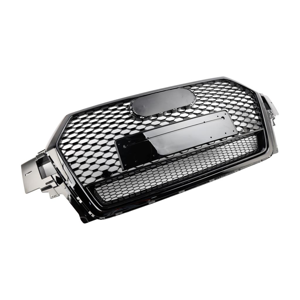Gloss Black Front Bumper Radiator Vent Mesh Grille Grill Fit Q7 2016-2019