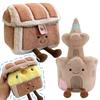 JC Cute Treasure Chest Sandcastle Plush Toy Soft Stuffed Dolls Adorable Cartoon Plush Kids Kawaii Xmas Birthday Gift Home Decor