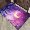 Starry Night Moon Rug - Cosmic Tree Design for Modern Living Spaces, Galaxy Themed Bedroom Flooring Ideas Skid resistant carpet