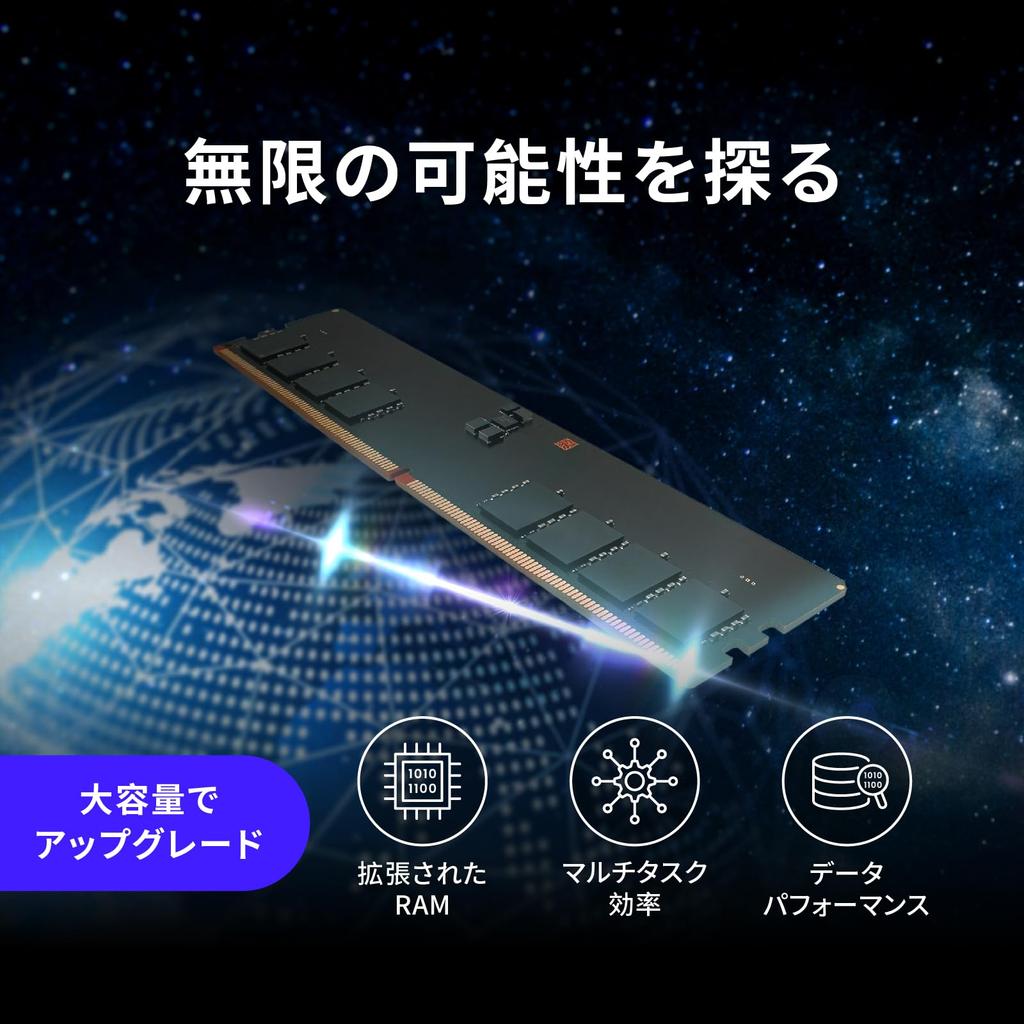 Zestaw dysków MMOMENT DDR5 32GBx2 4800MHz Pamięć do komputera stacjonarnego (64 GB) PC5-38400 (CL40/1,1V/288 pinów)