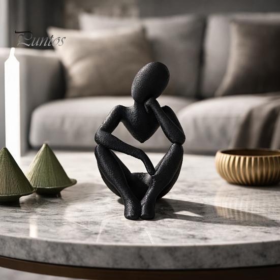 Arbeitsplatzdekoration Nordischer Stil Ornament, Abstrakte Dickere Design Schreibtischskulptur, Skulptur 3D Gedrucktes Schreibtischzubehör für Home Office Exquisit