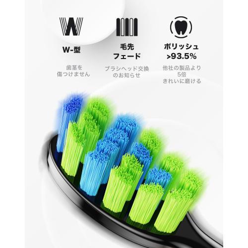 7am2m Electric Toothbrush, Ultrasonic Sonic Toothbrush with Vibrating Brush, 6 Replacement Brushes, Wireless Fast Charging, 90 Days of Use On a Single