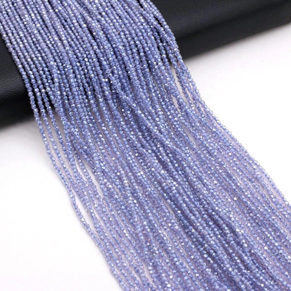 2 mm/3 mm, 2 Stück/Set, Naturstein-Spinell, bunte kleine Perlen, facettierte Glasperlen zur Schmuckherstellung, DIY-Halsketten- und Armbandzubehör