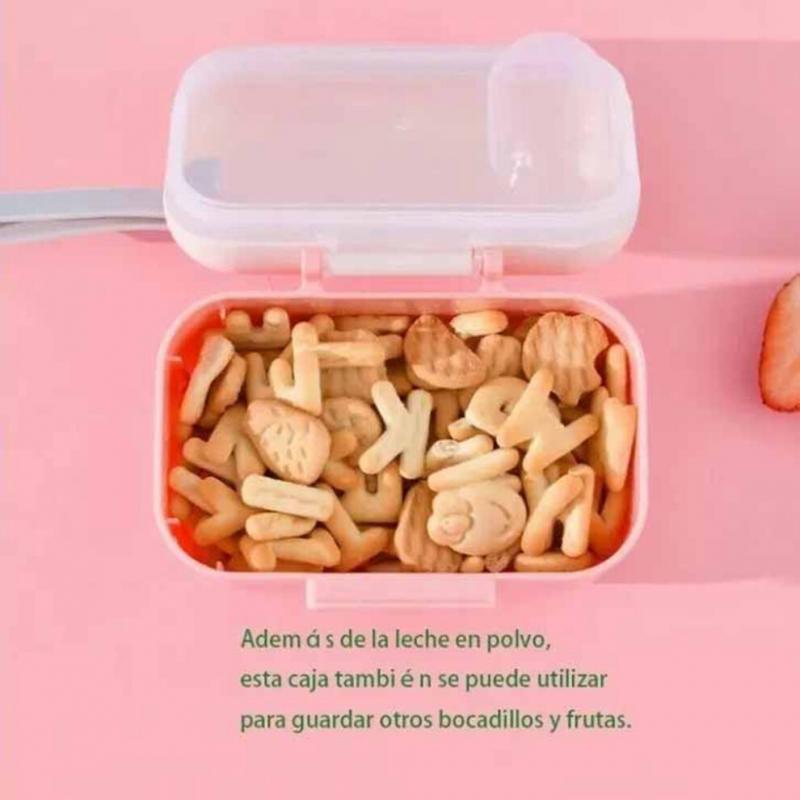 Milk Powder Storage Box PP Shell BPA Free Portable Baby Milk Powder Container Box with Lanyard Pink/Green