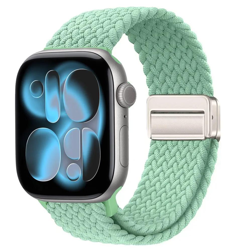 Nylon Strap for Apple Watch 11 10 46mm 42mm/Ultra 3 2 1 49mm Magnetic buckle Wristband iWatch 9 8 7 6 5 4 SE 45mm 44mm 41mm 40mm