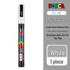 Set de Markere Acrilice Uni POSCA Albe: PC-1M/3M/5M pentru Carduri Negre Pictate Manual
