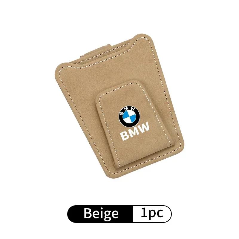 -Car Glasses Clip Sun Visor Card Glasses Holder Cars Accessories For BMW Motorsport X1 X3 X5 E39 E46 E90 F20 E60 F30 E36 F10 E87
