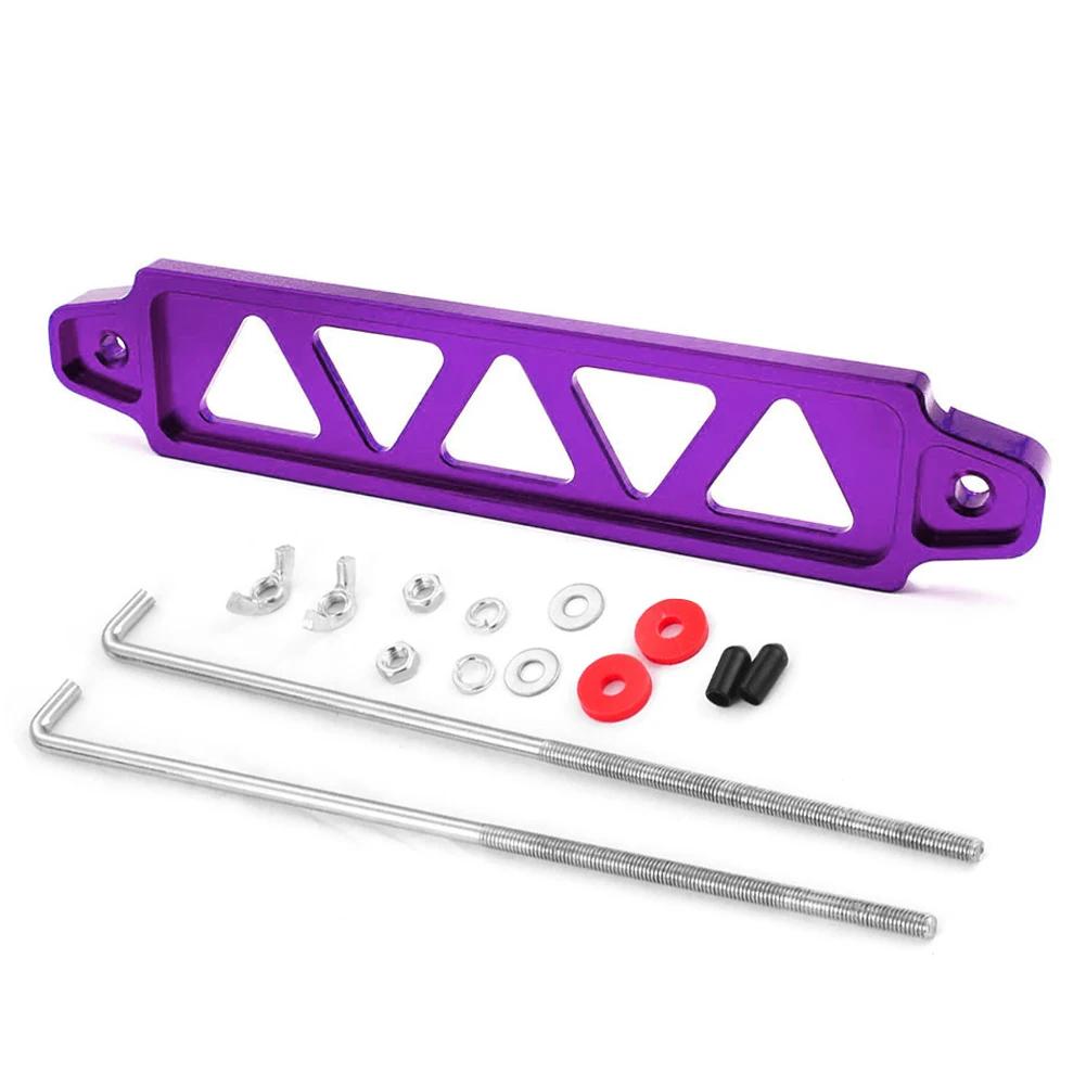 

218мм / 190мм Алюминиевый сплав Аккумулятор Автомобильный аккумулятор Крепление-держатель Кронштейн Распорка для Honda Civic EK EG Универсальный фиолетовый