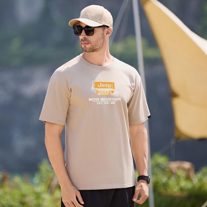 JEEP Men's Pure Cotton Breathable Casual T-Shirt