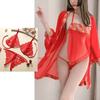 Sexy Open underwear women's court nightgown Chinese demeanor ancient large size perspective suit sexy taste temptation belly pocket