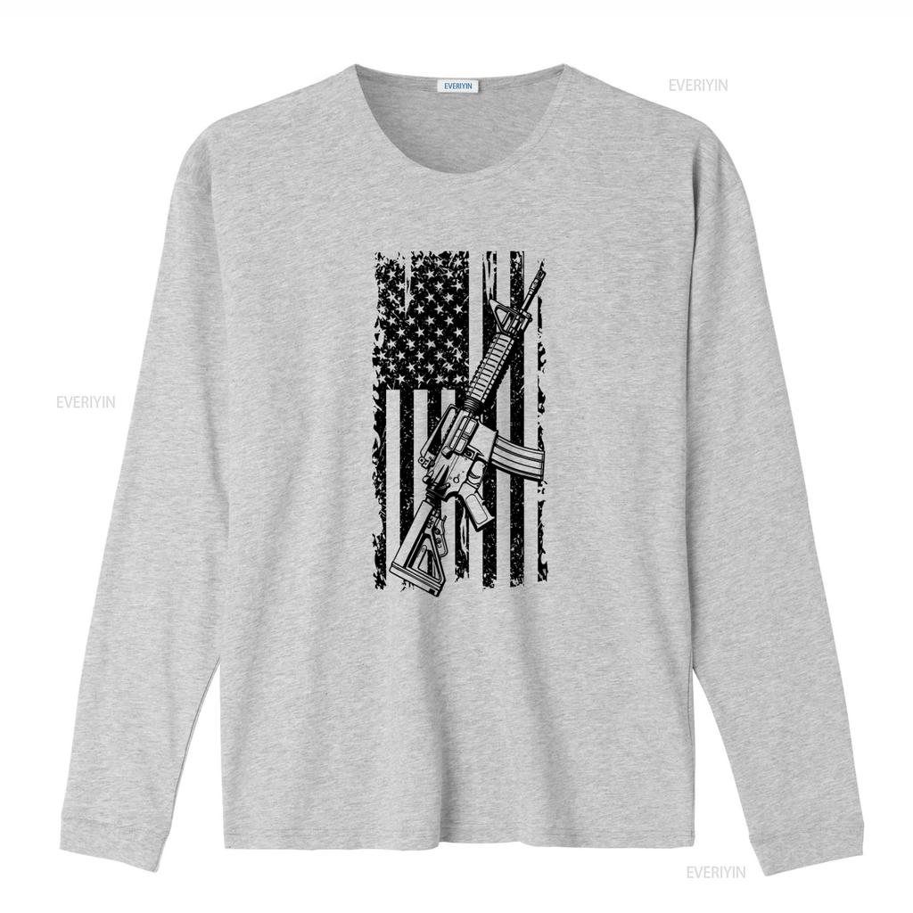 Mens Ar 15 Usa Flag Patriotic T Shirt Pro Gun 2nd Amendment Design Vintage Washed Fashion Slightly Streetwear Designer Clothes