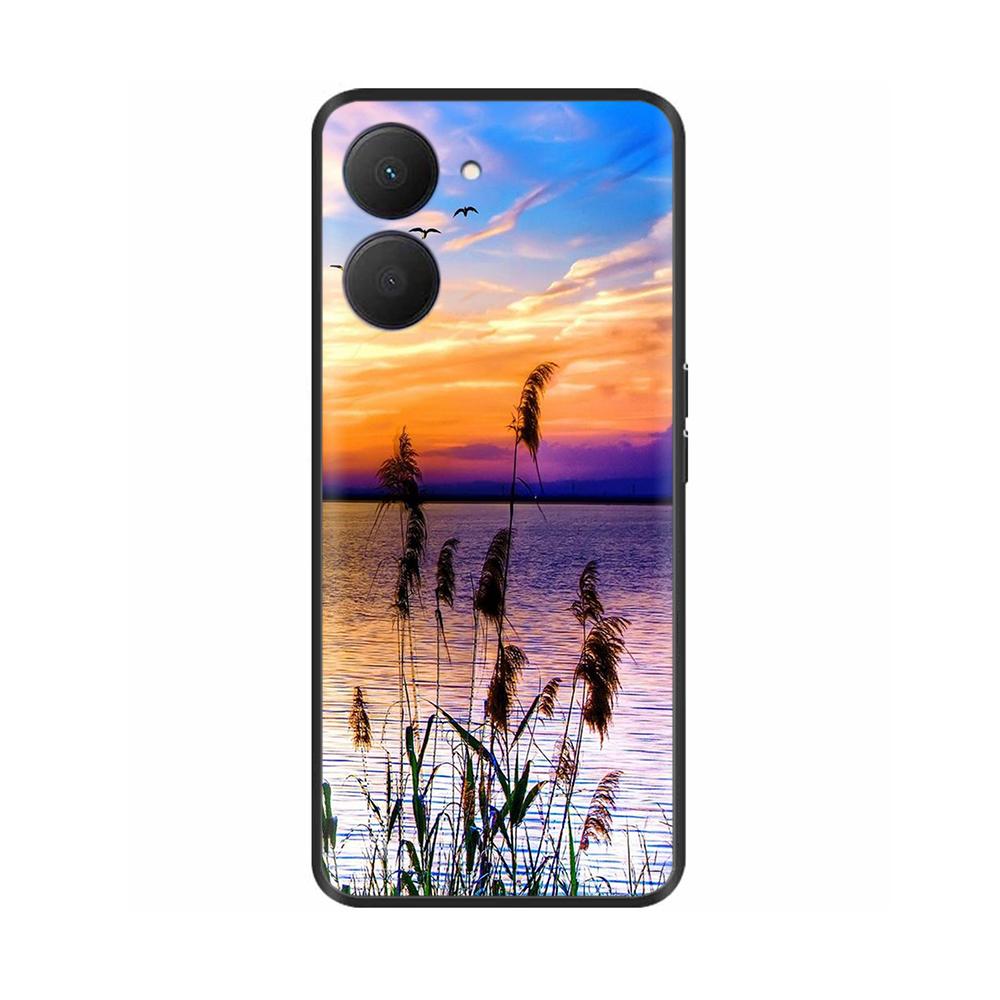 Soft Phone Cover For Realme 10 4G Case 6.4'' Black Silicone Marble Space Fundas for Realme 10 4G TPU Cases Realme10 2022 Bumpers