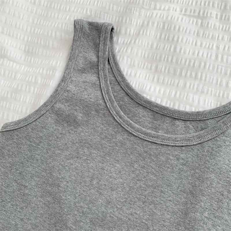 Frühling/Sommer 2025 Damen Ärmelloses Layering-Top mit Spitzensaum