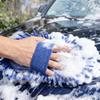 Chenille Wash Cloth Blue Car Absorbent Washing Glove for Surface Cleaning