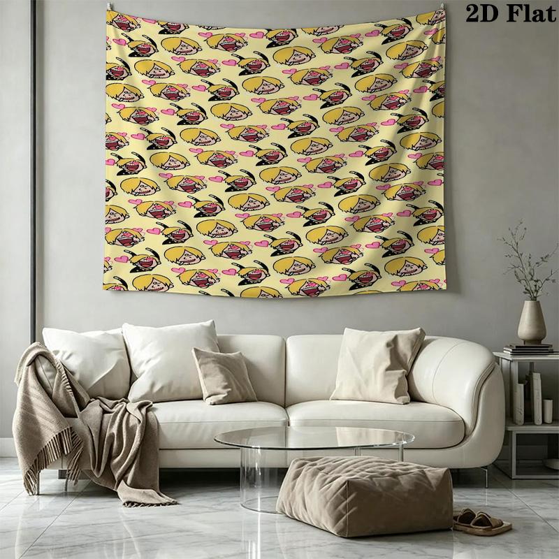 One Piece Sanji Wall Tapestry Aesthetic Wall Hanging Printed Fabric Blanket Decorative Tapestries For Bedroom Living Room Home Decor