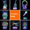 Music taylor guitar music note earphones series ambient light usb colorful rgb night light small desk lamp