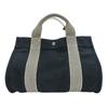 Used Tote Bag Cannes PM Canvas Black Ivory With Porch