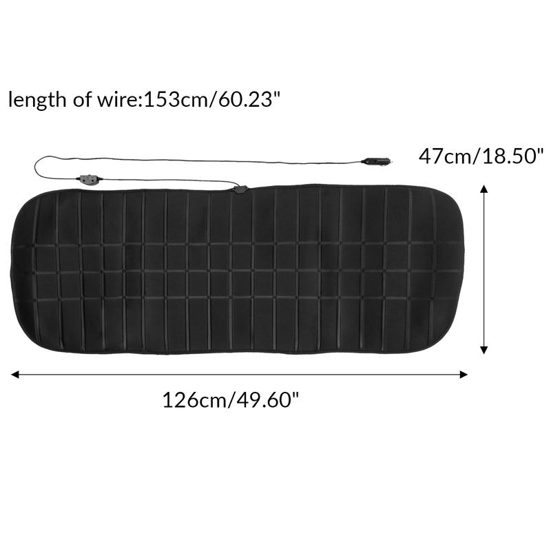 

Car 2nd Row Heated Rear Seat Cover Cushion 12V 24V Universal Heater Warmer Cold Winter Pad Black Protector Accessories