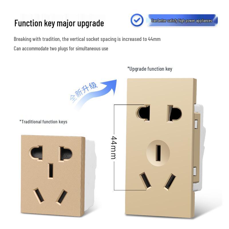 International Electric 118 Type Concealed Multi-Hole Panel: 16A, 6-Hole, 9-Hole, 12-Hole Switch and Socket.