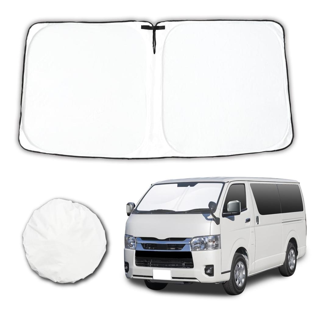 SEIWA High for Toyota Hiace 200 Made with Radicool radiant cooling sunshade Also compatible with Nissan NV350 Caravan E26 Front Easy UV light heat