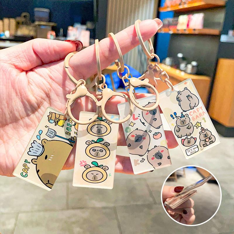 Acrylic Keychains Creative Charming Capybara Styles Perfect For Gifts Couples