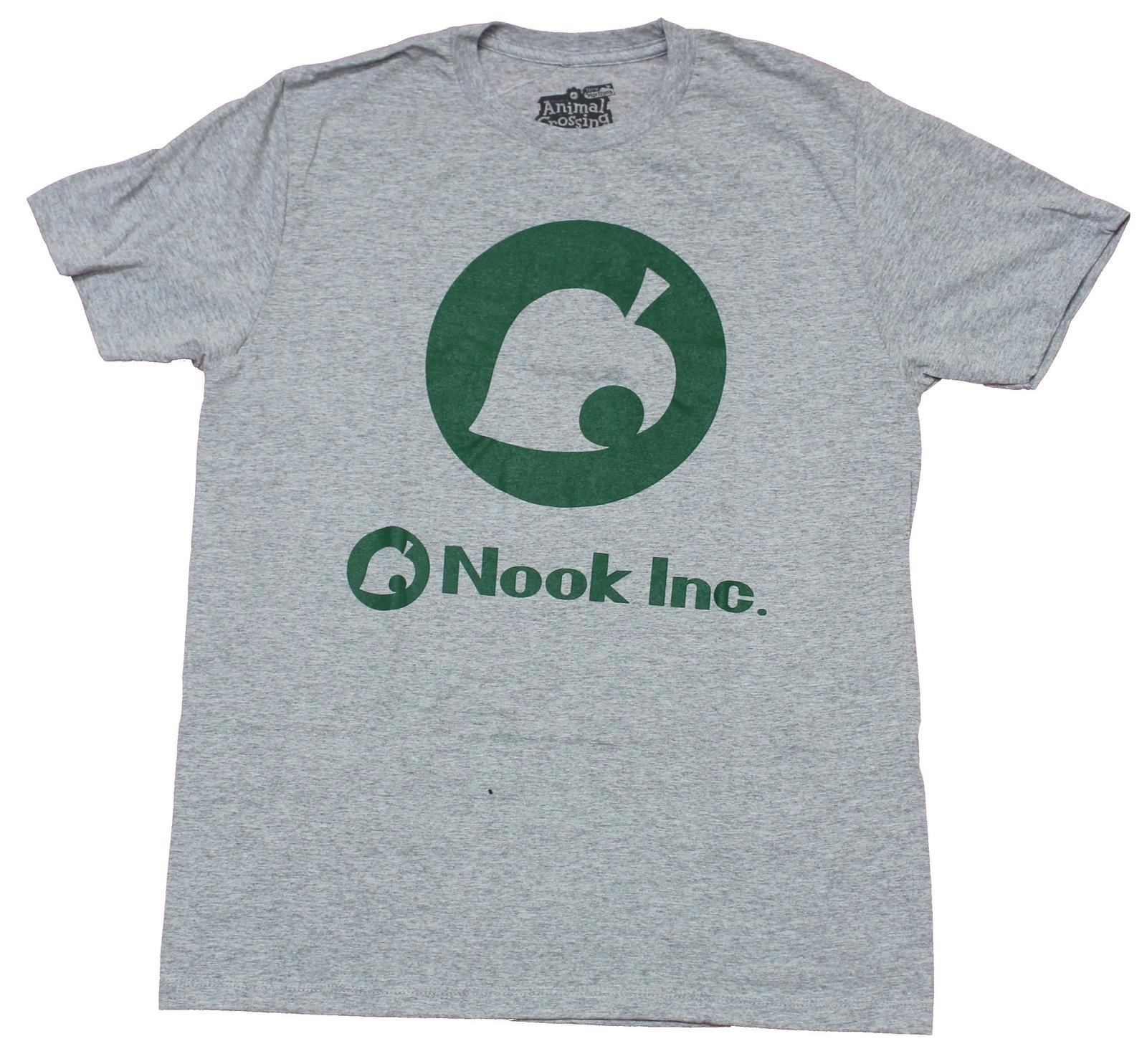 Animal Crossing Mens T-Shirt - Nook Inc Green Circle Logo S разноцветный