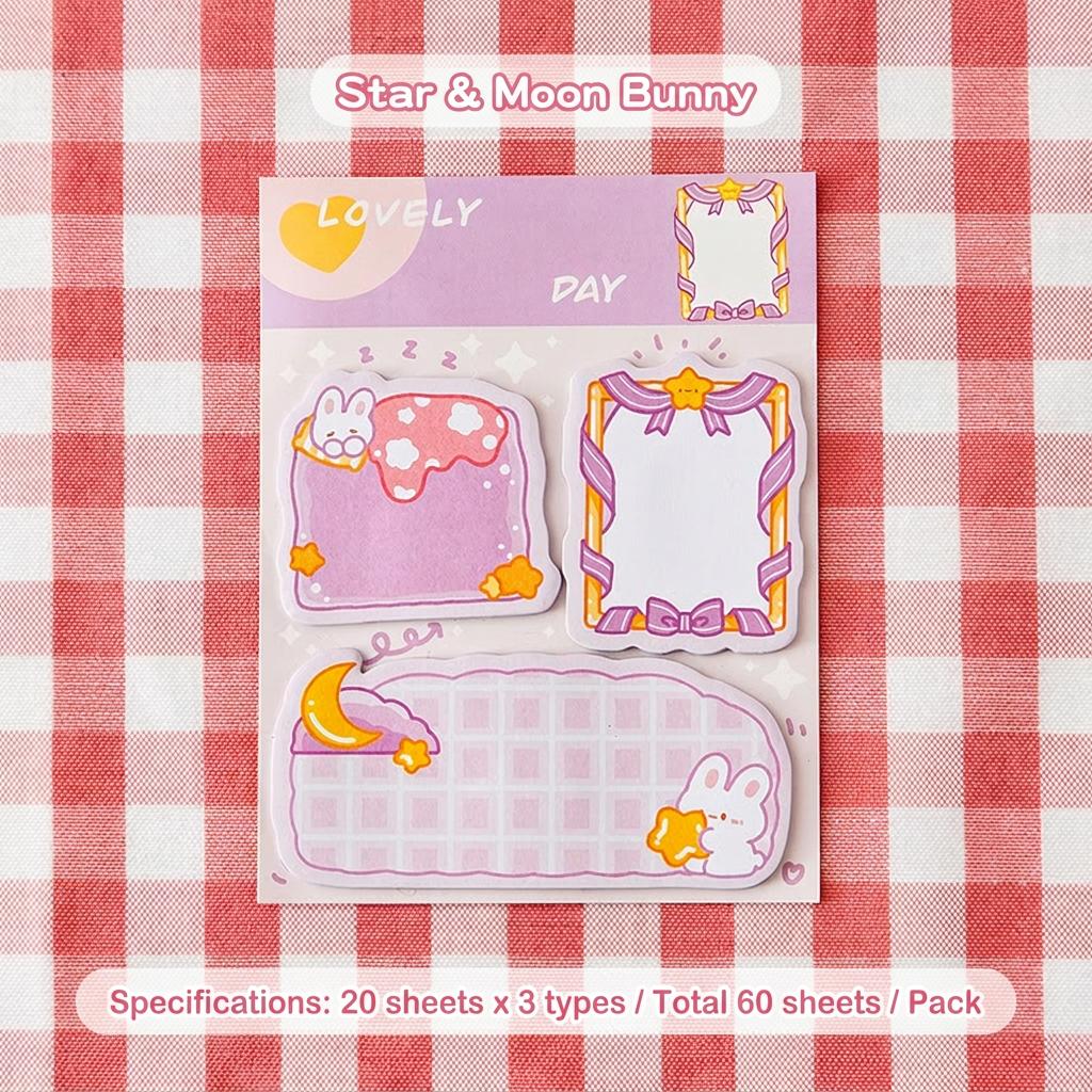 Journal Decoration Sticky Notes Compact Cartoon Sticky Notes Cartoon Adhesive Notes Smooth Adhesive Memo Pads For Journal Office бежевый