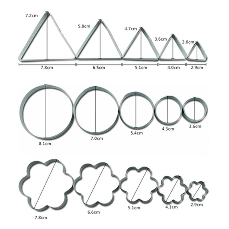 ZISIZ Plum Blossom Baking Mousse Ring & Cookie Cutter Set