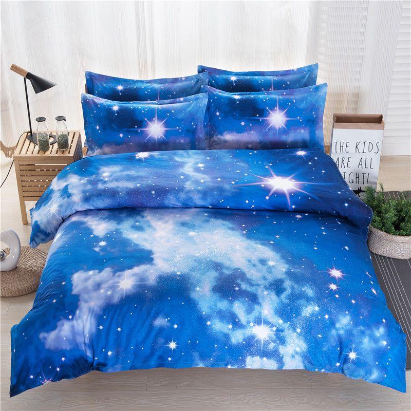 3d Galaxy Duvet Cover Pillow Case Quilt Cover Bedding Set Single King Size All